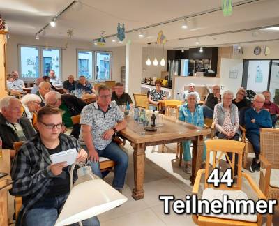 44 Zuh&ouml;rer lauschten dem Interview und stellten eigene Fragen