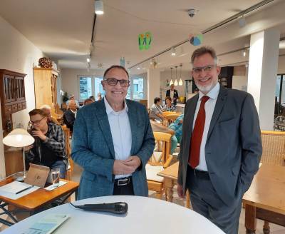 SPD und unser CDU Kandidat vor dem Interview
