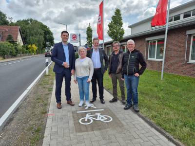 von links: Mirco Schmidt, Fr. Siemens (Leiterin der Senioreneinrichtung Bonitas), Sebastian Hoffmann, Thomas Heisel, Dirk Blank